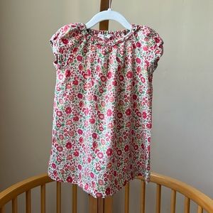 Bonpoint flower dress, liberty print fabric, no buttons or zips, size 2T